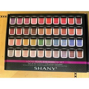 Shany Loose Pearl Eye Shadow Set of 40 Colors Includes 2 Brushes